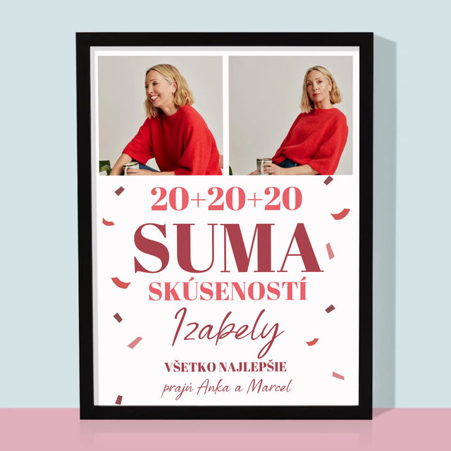 Fotokoláž: Suma Skúseností - Zarámováná Tlač 30X40 (Vertikálne)