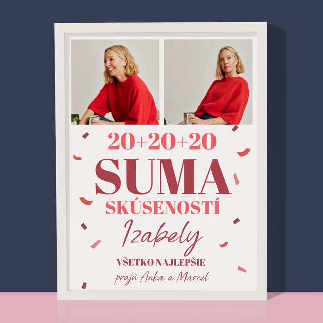 Fotokoláž: Suma Skúseností - Zarámováná Tlač 30X40 (Vertikálne)