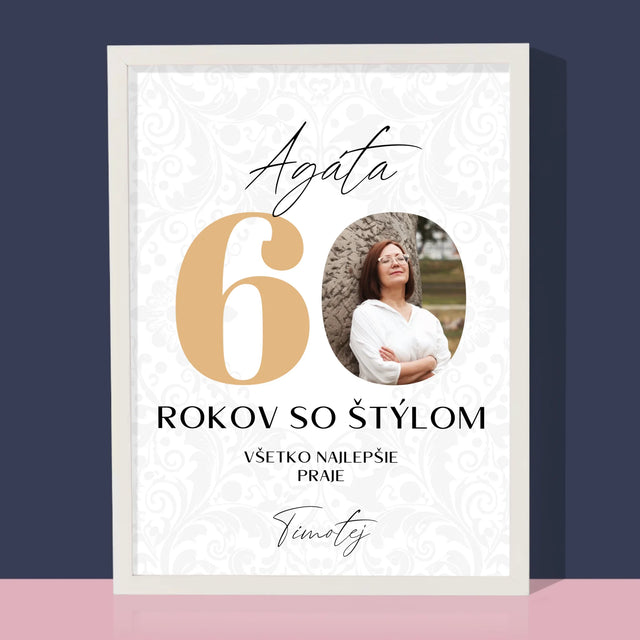 Fotografia A Podpis: 60 Rokov So Štýlom - Zarámováná Tlač 30X40 (Vertikálne)