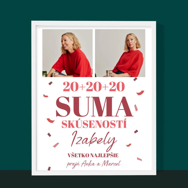 Fotokoláž: Suma Skúseností - Zarámováná Tlač 30X40 (Vertikálne)