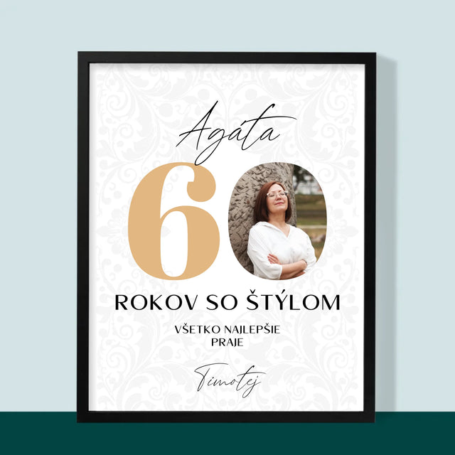 Fotografia A Podpis: 60 Rokov So Štýlom - Zarámováná Tlač 30X40 (Vertikálne)