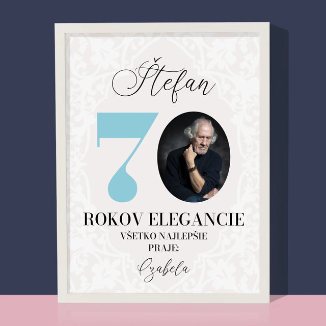 Fotografia A Podpis: 70 Rokov Elegancie - Zarámováná Tlač 30X40 (Vertikálne)