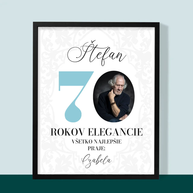 Fotografia A Podpis: 70 Rokov Elegancie - Zarámováná Tlač 30X40 (Vertikálne)