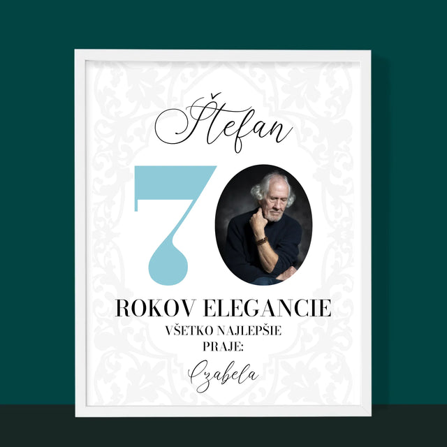 Fotografia A Podpis: 70 Rokov Elegancie - Zarámováná Tlač 30X40 (Vertikálne)