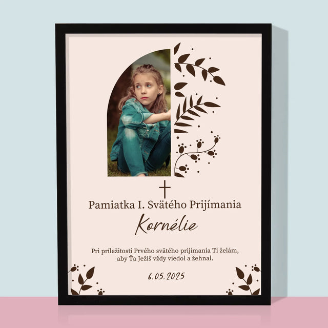 Fotografia A Podpis: Prvé Sväté Prijímanie Lístky - Zarámováná Tlač 30X40 (Vertikálne)