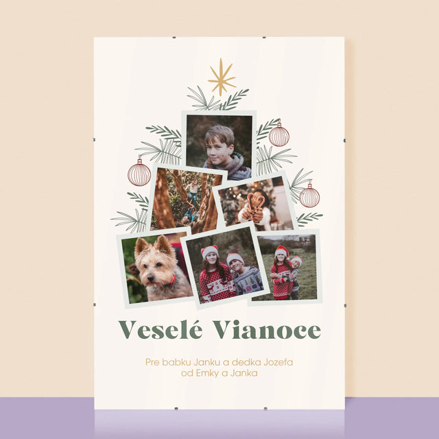 Fotokoláž: Vianočný Stromček - Plagát