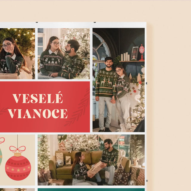 Fotokoláž: Vianočné Fotografie - Plagát