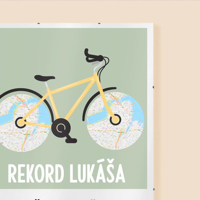 Mapa Mesta: Osobný Rekord Na Cyklistike - Plagát
