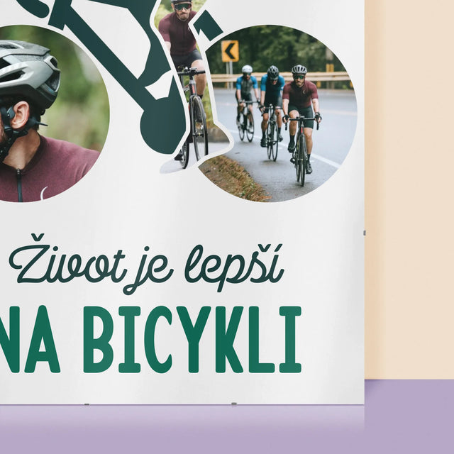 Tvar Z Fotografií: Život Je Lepší Na Bicykli - Plagát