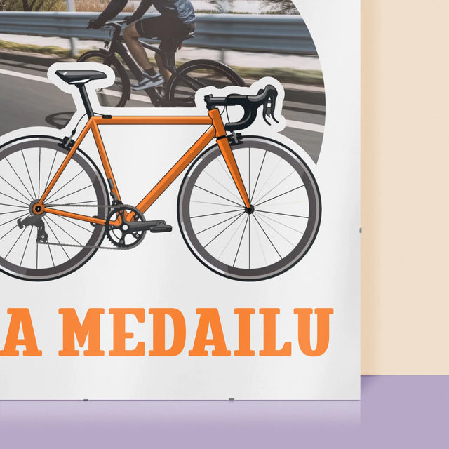 Fotografia A Podpis: Cyklista Na Medailu - Plagát