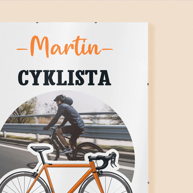 Fotografia A Podpis: Cyklista Na Medailu - Plagát