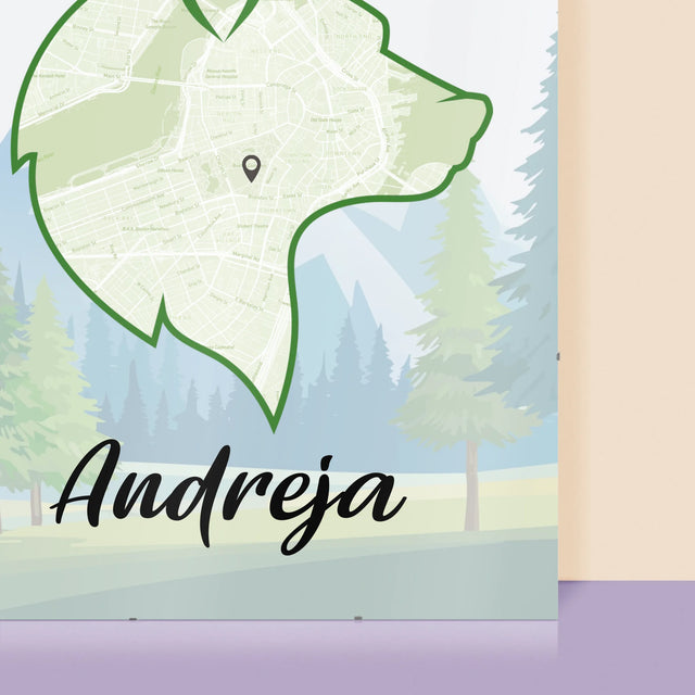 Mapa Mesta: Obľúbený Poľovnícky Revír - Plagát