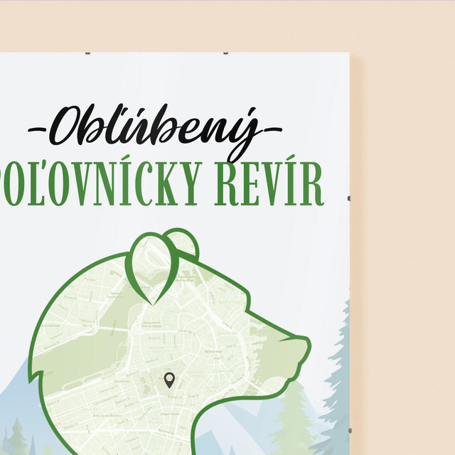 Mapa Mesta: Obľúbený Poľovnícky Revír - Plagát
