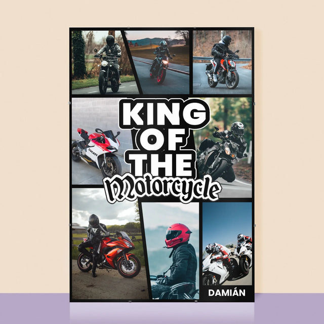 Fotokoláž: King Of The Motorcycle - Plagát