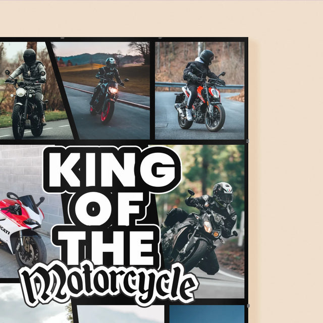 Fotokoláž: King Of The Motorcycle - Plagát