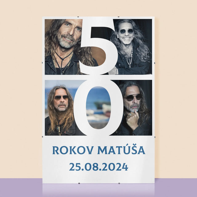 Fotokoláž: 50 Rokov Číslo A Fotografie - Plagát