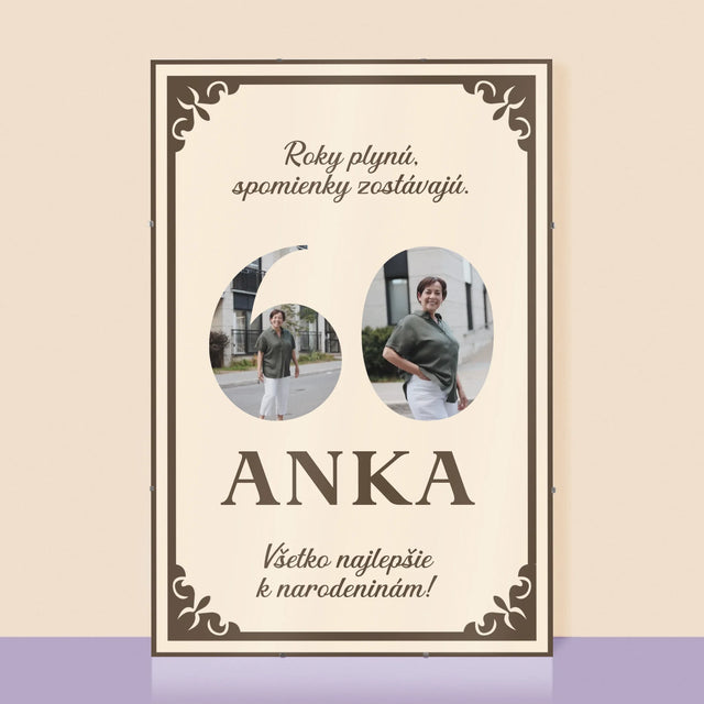 Słowo Ze Zdjęć: Lata Mijają - Personalizowany Plakat | SK