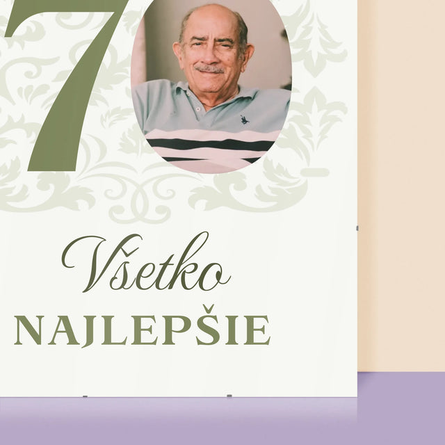 Fotografia A Podpis: Milovanému Dedkovi, Všetko Najlepšie - Plagát