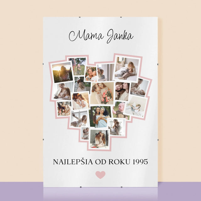 Fotokoláž: Srdce Pre Mamu - Plagát