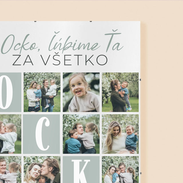 Fotokoláž: Ocko, Ľúbime Ťa Za Všetko - Plagát