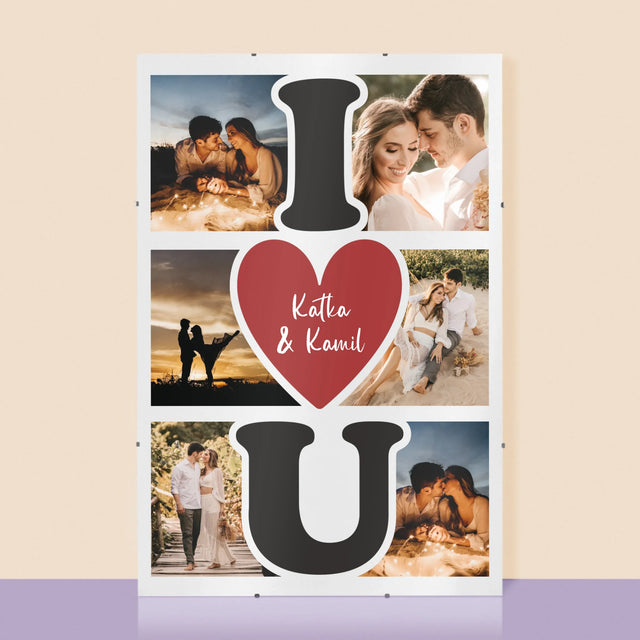 Fotokoláž: I Love You - Plagát