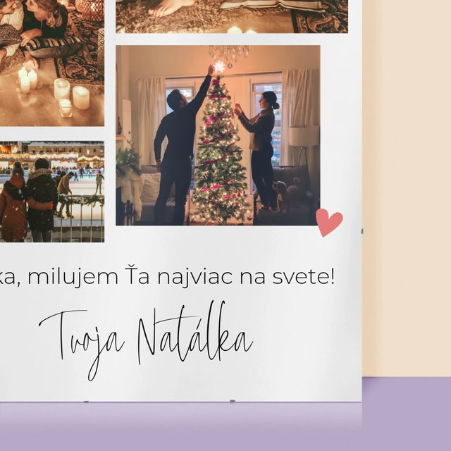 Fotokoláž: Láska Milujem Ťa - Plagát
