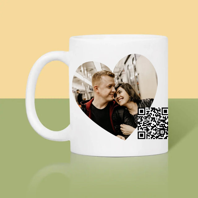 Fotografia A Podpis: Naša Pesnička Srdce Qr Kód - Hrnček