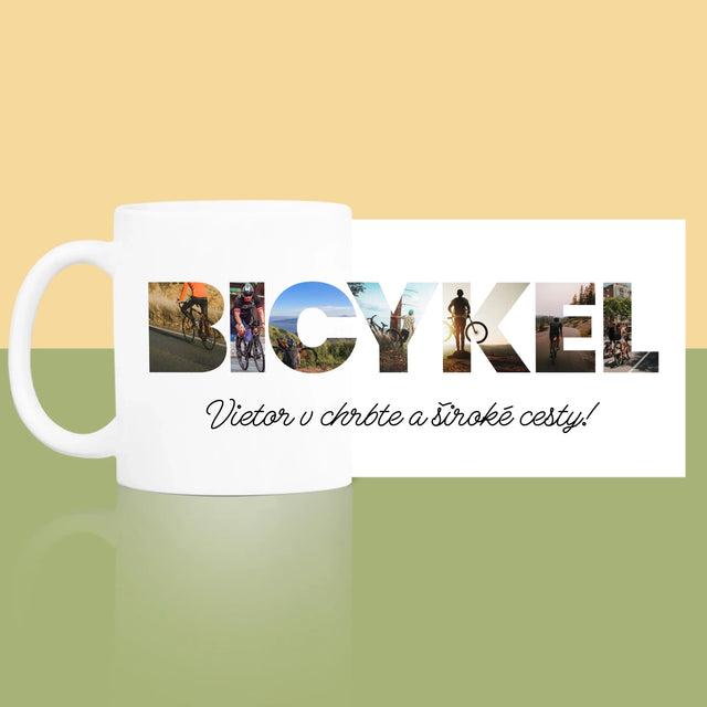 Slovo Z Fotografií: Bicykel - Hrnček