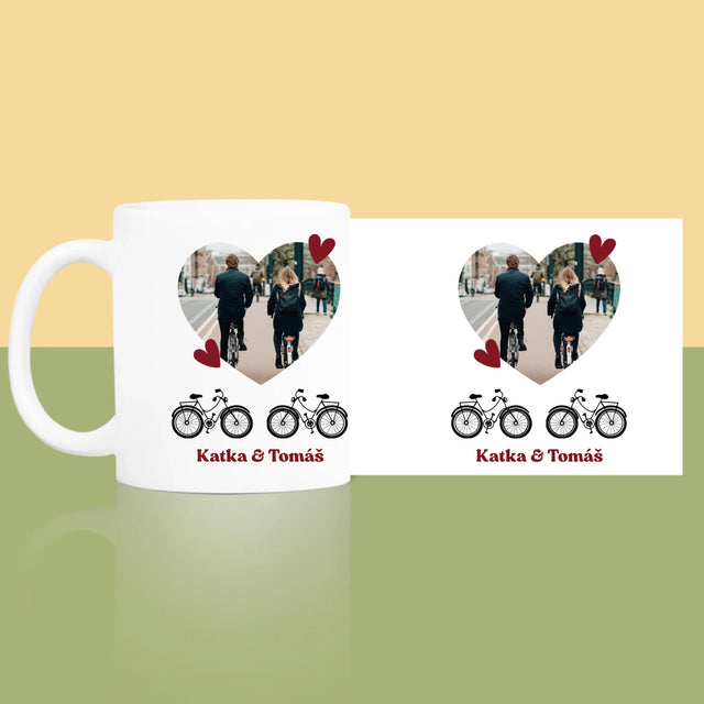 Fotografia A Podpis: Cyklistický Pár - Hrnček