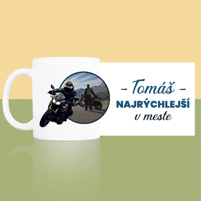 Zdjęcie I Podpis: Najszybszy W Mieście - Kubek z Nadrukiem | SK