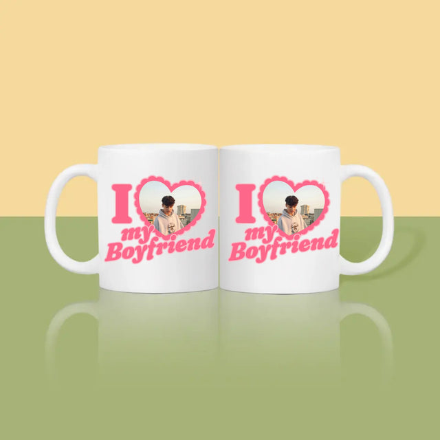 Zdjęcie i Podpis: i Love My Boyfriend - Kubek z Nadrukiem | SK