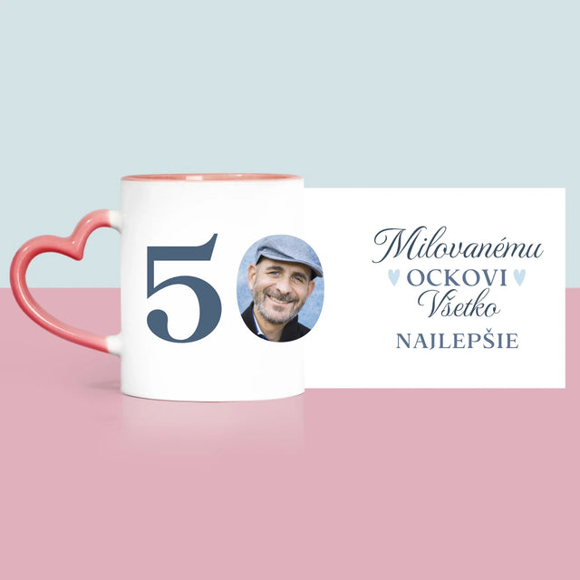 Zdjęcie I Podpis: Kochanemu Tacie Z Okazji 50 Urodzin - Kubek z Nadrukiem | SK