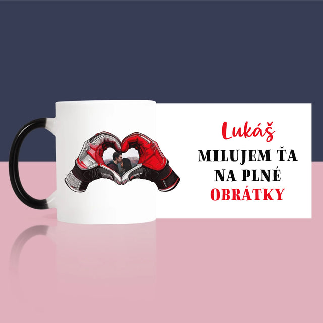 Zdjęcie I Podpis: Kocham Cię Na Pełnych Obrotach - Kubek z Nadrukiem | SK