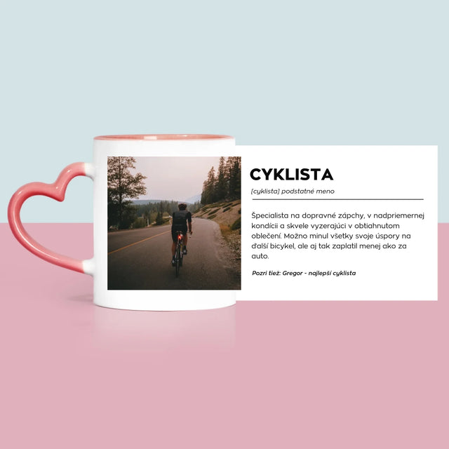 Fotografia A Podpis: Cyklista Definícia - Hrnček