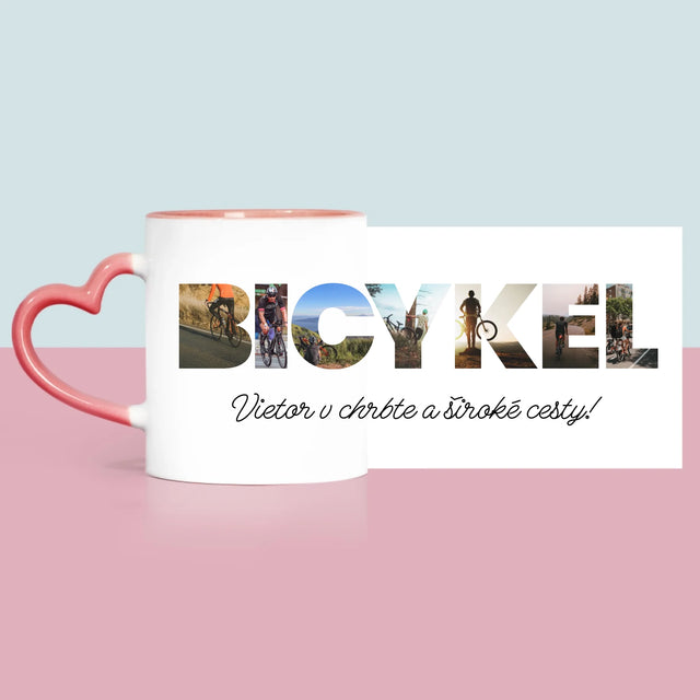 Slovo Z Fotografií: Bicykel - Hrnček