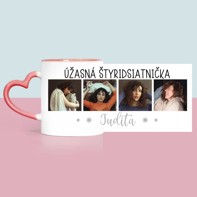 Fotokoláž: Úžasná Štyridsiatnička - Hrnček