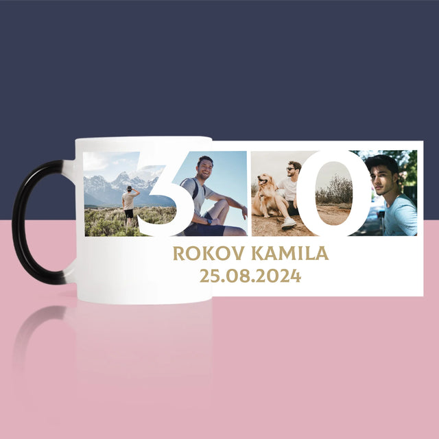 Fotokoláž: 30 Rokov Číslo Fotografie - Hrnček