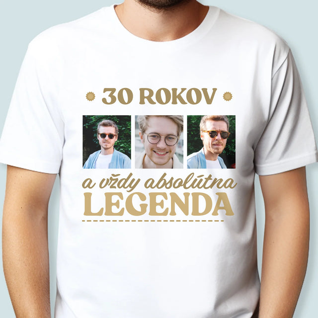 Fotokoláž: 30 Rokov A Vždy Legenda - Pánske Tričko