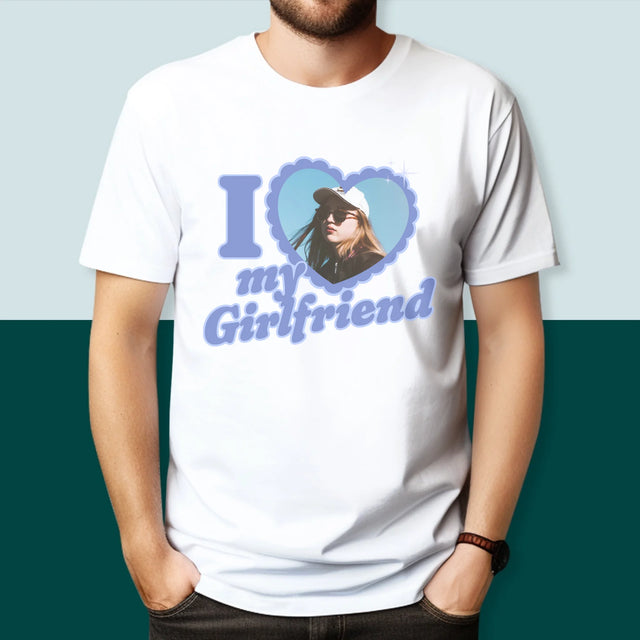 Fotografia A Podpis: I Love My Girlfriend - Pánske Tričko