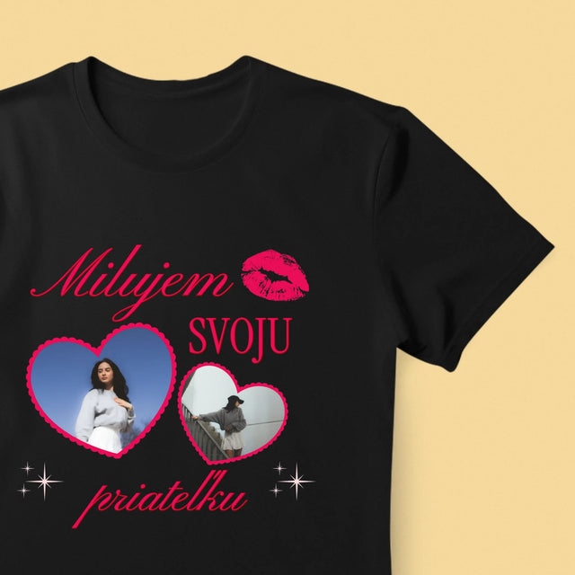 Fotokoláž: Milujem Svoju Priateľku - Pánske Tričko