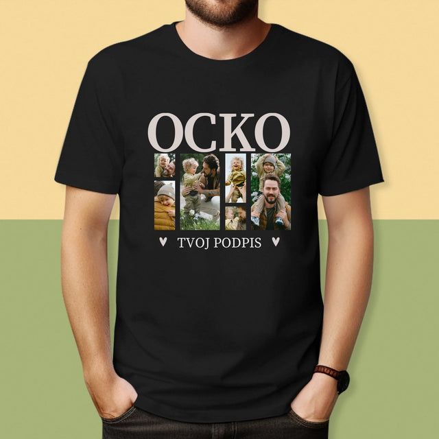 Fotokoláž: Ocko S Podpisom - Pánske Tričko