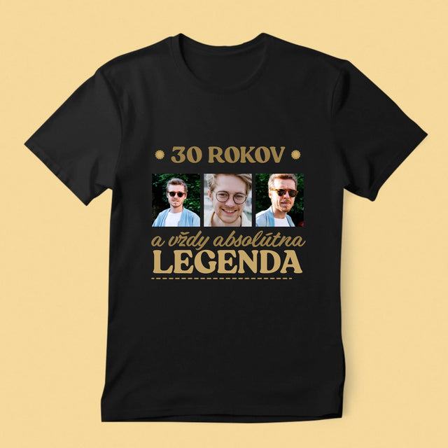 Fotokoláž: 30 Rokov A Vždy Legenda - Pánske Tričko