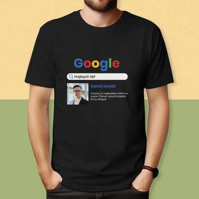 Fotografia A Podpis: Najlepší Šéf Výsledky Google - Pánske Tričko