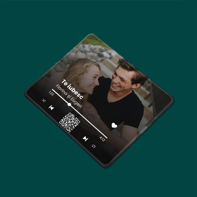 Zdjęcie i Podpis: Wasza Piosenka Kod Qr - Podkładka Pod Myszkę | RO