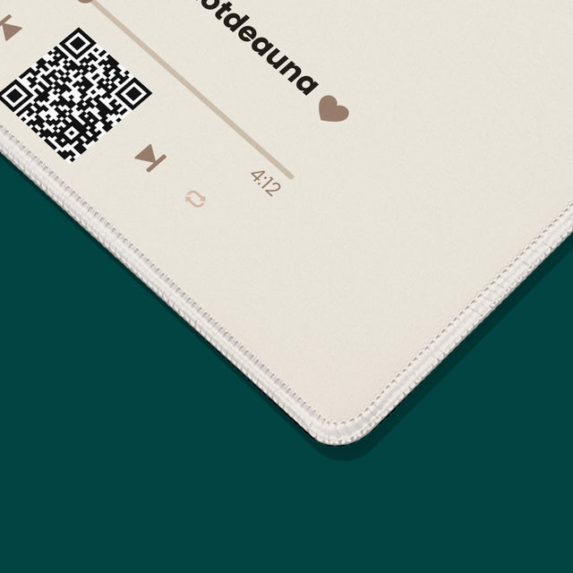 Zdjęcie i Podpis: Nasza Piosenka Serce Kod Qr - Podkładka Pod Myszkę | RO