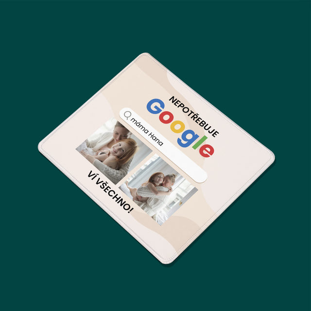 Fotokolaż: Nie Potrzebuję Google - Podkładka Pod Myszkę | CZ