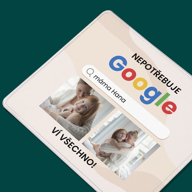 Fotokolaż: Nie Potrzebuję Google - Podkładka Pod Myszkę | CZ
