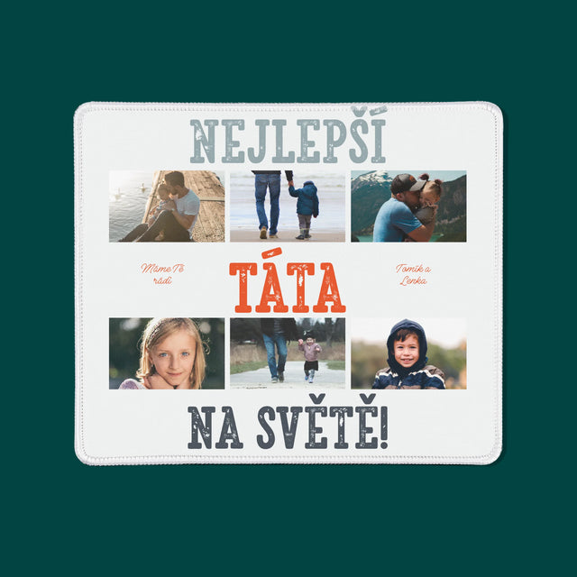 Fotokolaż: Najlepszy Tata Na Świecie - Podkładka Pod Myszkę | CZ