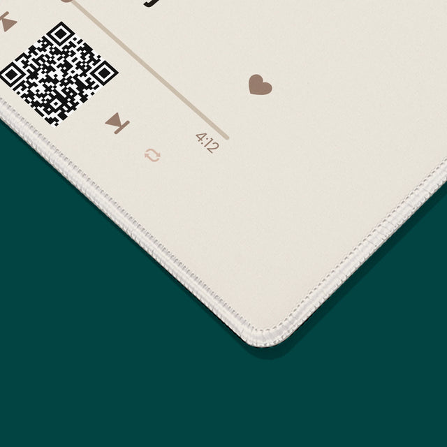 Zdjęcie i Podpis: Nasza Piosenka Serce Kod Qr - Podkładka Pod Myszkę | CZ