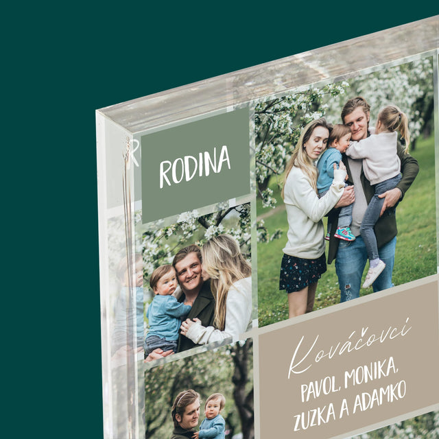 Fotokoláž: Rodinná Koláž Z Fotiek - Akrylový Blok (Vertikálne)